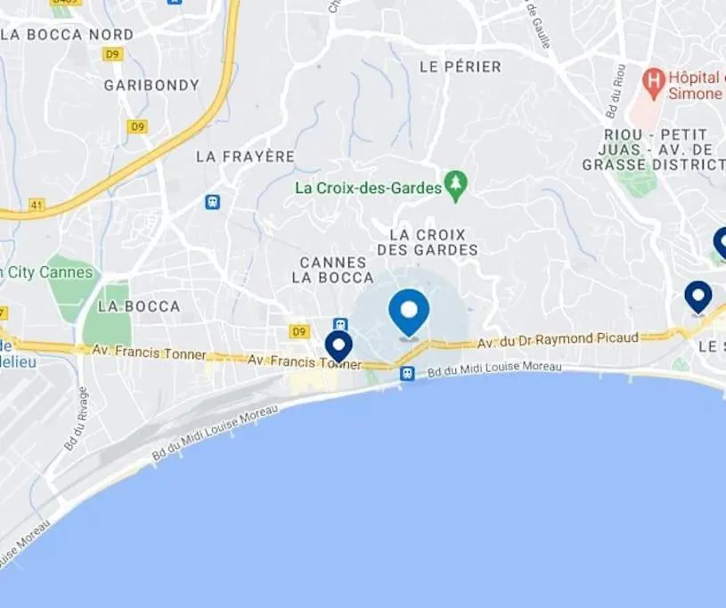 Appartement Residence De Luxe Sun Paradis, Studio Terrasse, Vue Mer Piscine Cannes